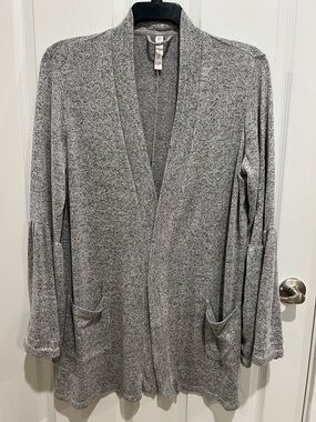 Gilligan & O'Malley Soft Open-Front Gray Cardigan